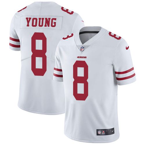 Men San Francisco 49ers #8 Steve Young Nike White Vapor Limited NFL Jersey->san francisco 49ers->NFL Jersey